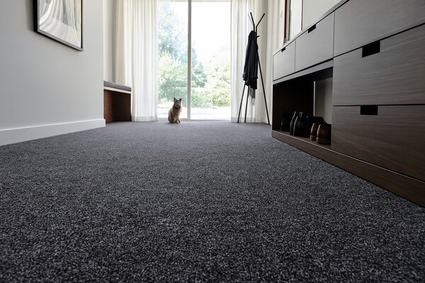 Condor Carpets, Metrážový koberec Classica 87, zátěžový, na míru, šíře 4m,5m, šedá, ab (mřížka), chodba / předsíň