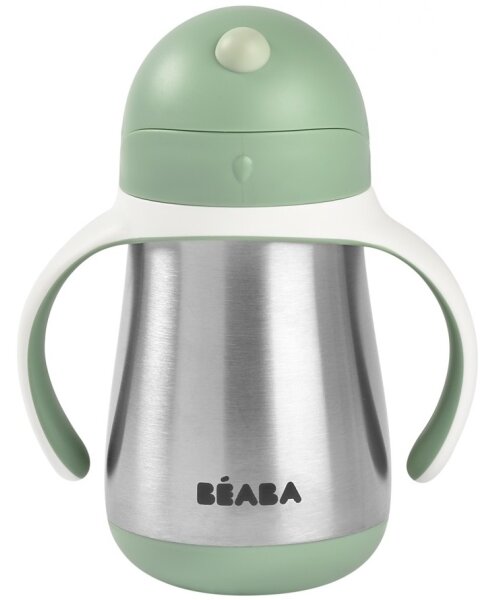 Beaba - Termoizolační hrnek s brčkem 250 ml zelená