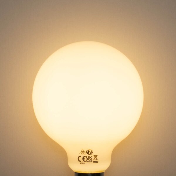 Sada 5 ks Stmívatelná LED žárovka E27 se 3 stupni stmívání, opálové sklo G95, 4W, 450lm, 2700K