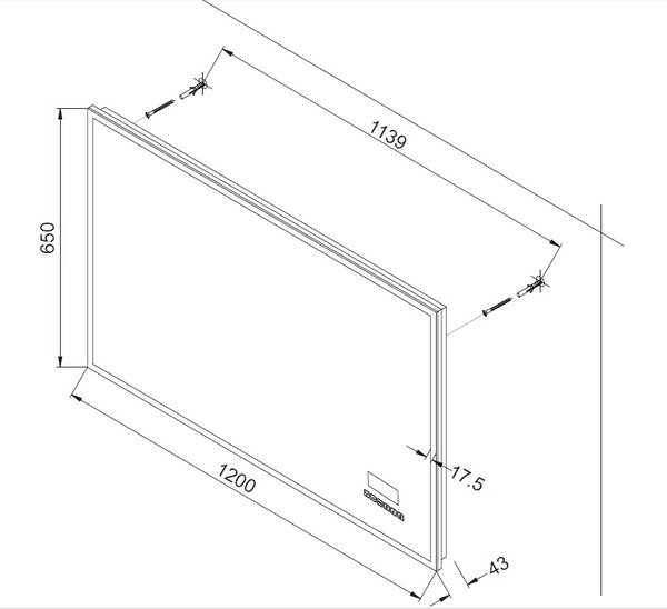 LED zrcadlo Smart 120x65 cm, Bluetooth, nastavitelná barva světla, Anti-fog