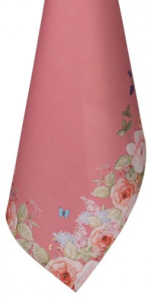 Růžová bavlněná utěrka s květinovým motivem Floral Fiesta – 50x70 cm