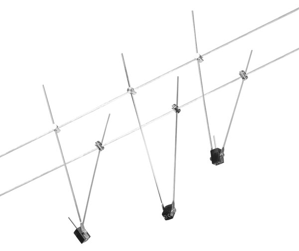 Paulmann 94455 Simple, sada lankového systému 3x GU5,3, délka 400cm, matný chrom