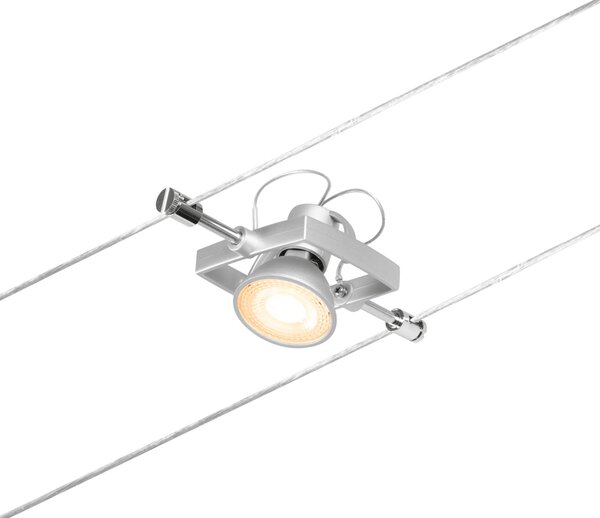 Paulmann 94430 CorDuo MacII, sada lankového systému 5x GU5,3, matný chrom, délka 500cm