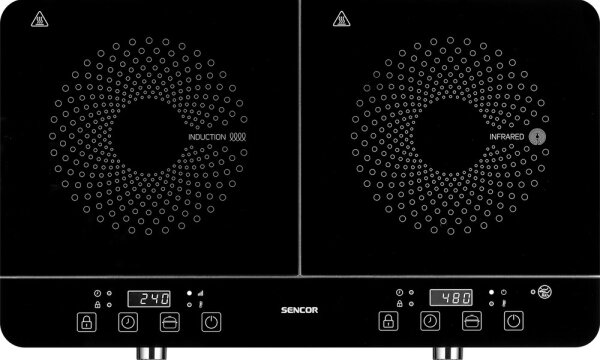 Sencor - Dvouzónový indukční vařič s LCD displejem 3400W/230V