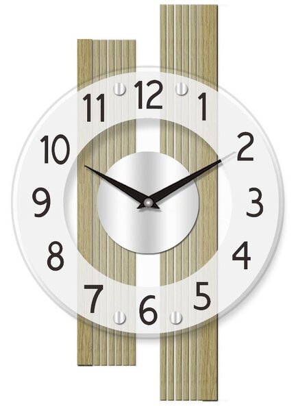 Designové nástěnné hodiny 5875 AMS řízené rádiovým signálem 41cm