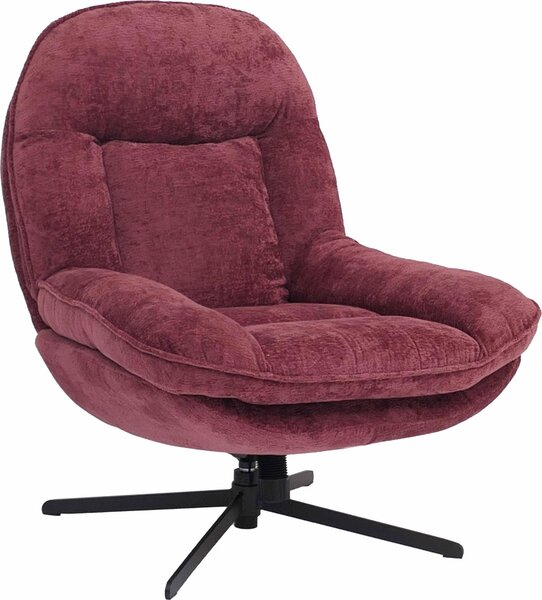 Relaxaní křeslo HWC-P32, TV křeslo se závsem Nosag, alounné křeslo, otoné kovová tkanina/textil enil (370 g/m²) berry