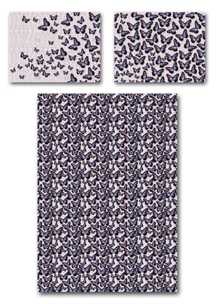 Povlečení Veba GEON tisk Motýli růžová Velikost: 140x200 cm + 70x90 cm