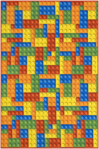 Kobercový ráj Dětský kusový koberec Kostky Lego Rozměr: 100x150 cm