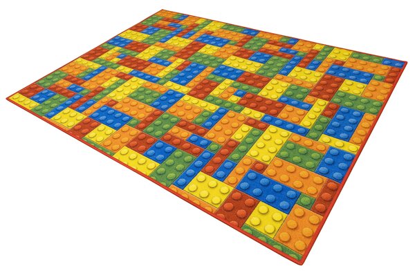 Kobercový ráj Dětský kusový koberec Kostky Lego Rozměr: 100x150 cm