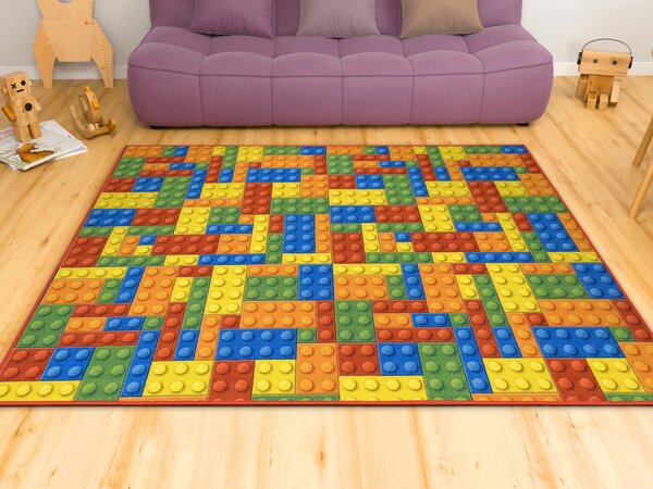 Kobercový ráj Dětský kusový koberec Kostky Lego Rozměr: 100x150 cm