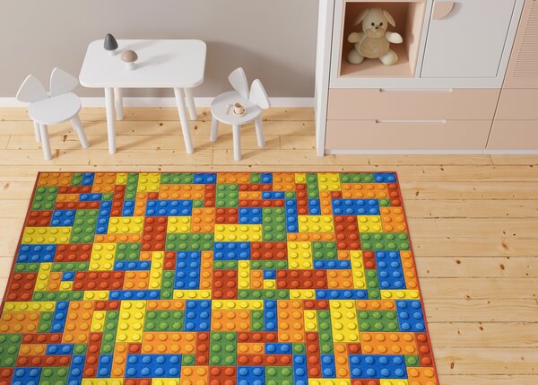 Kobercový ráj Dětský kusový koberec Kostky Lego Rozměr: 100x150 cm
