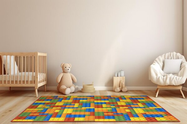 Kobercový ráj Dětský kusový koberec Kostky Lego Rozměr: 100x150 cm