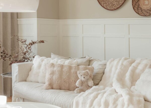 Skinnwille Home Collection Kožešinový medvídek Teddy, kudrnatá kožešina Curly Pearl