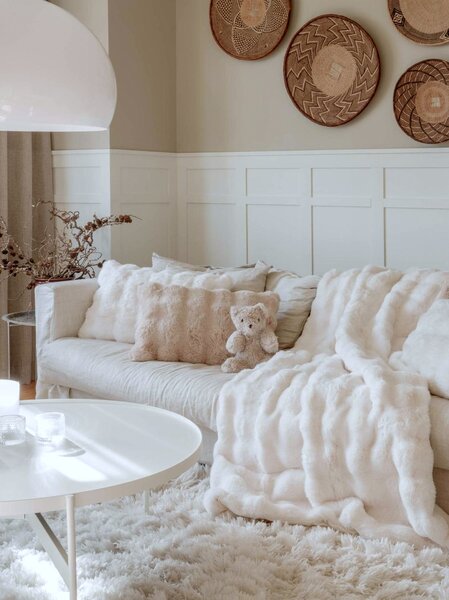 Skinnwille Home Collection Kožešinový medvídek Teddy, kudrnatá kožešina Curly Pearl