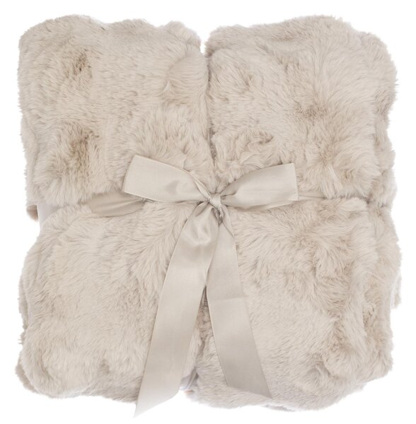 Skinnwille Home Collection Luxusní přehoz Misty Beige, 140x220 cm