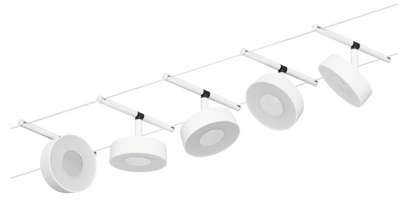 Paulmann 94477 CorDuo Circle, sada lankového systému 5x 5W 3000K, bílá, délka 500cm