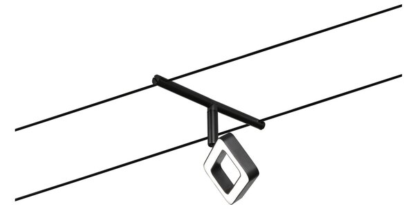 Paulmann 94485 CorDuo Frame, sada lankového systému 5x 4,8W 3000K, černá/chrom, délka 500cm