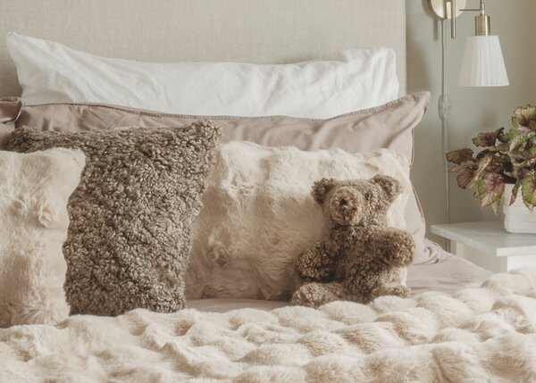Skinnwille Home Collection Kožešinový medvídek Teddy, kudrnatá kožešina Curly Sahara