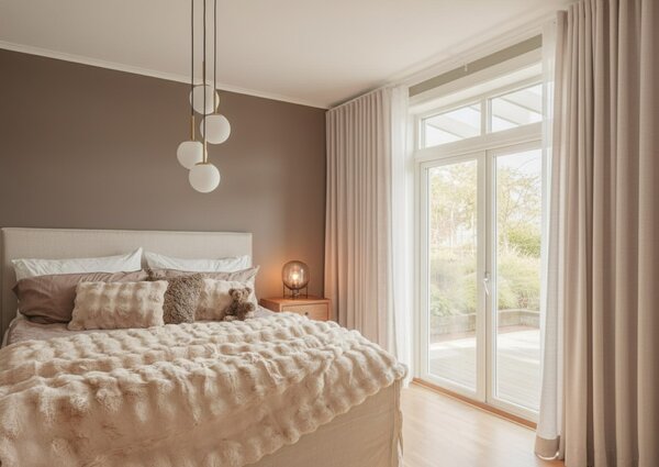 Skinnwille Home Collection Luxusní přehoz Misty Beige, 140x220 cm