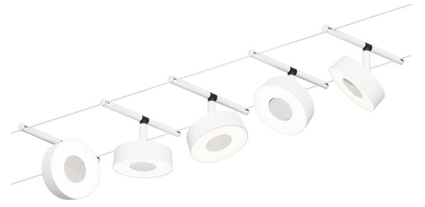 Paulmann 94477 CorDuo Circle, sada lankového systému 5x 5W 3000K, bílá, délka 500cm
