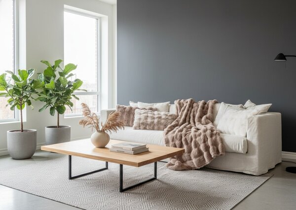Skinnwille Home Collection Elegantní přehoz Misty Taupe, 140x220 cm