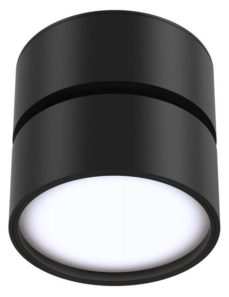 Maytoni Moderní stropní LED svítidlo ONDA, 12W, ⌀ 8,5 cm Barva: Černá, Teplota světla: 4000K - denní bílá