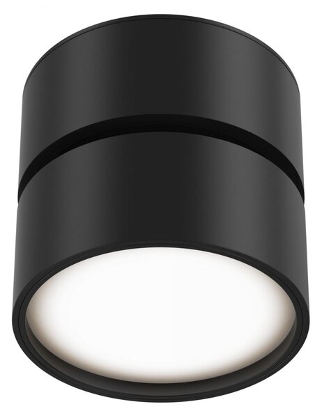 Maytoni Moderní stropní LED svítidlo ONDA, 12W, ⌀ 8,5 cm Barva: Černá, Teplota světla: 4000K - denní bílá