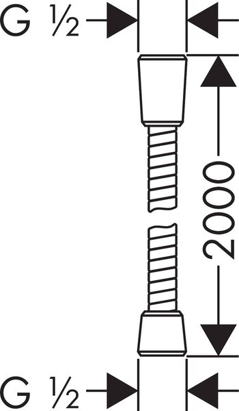 Hansgrohe Sensoflex sprchová hadice 200 cm chrom 28134000