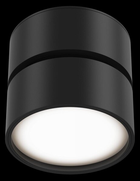 Maytoni Moderní stropní LED svítidlo ONDA, 12W, ⌀ 8,5 cm Barva: Černá, Teplota světla: 4000K - denní bílá