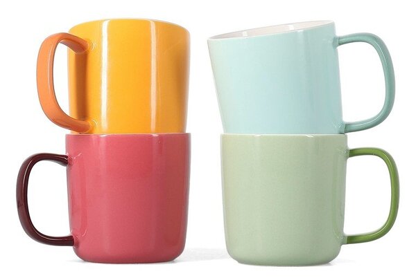 Oranžový hrnek z kostního porcelánu 370 ml Mae – ONA