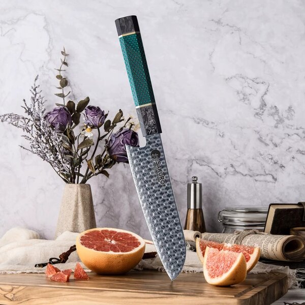 Japonský nůž z damaškové oceli 110 vrstev SaKuRo Kensei 16,8 cm