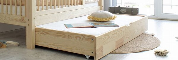 Domečková postel HouseBed se šuplíkem Velikost spací plochy: 140x70, Barva: přírodní dřevo
