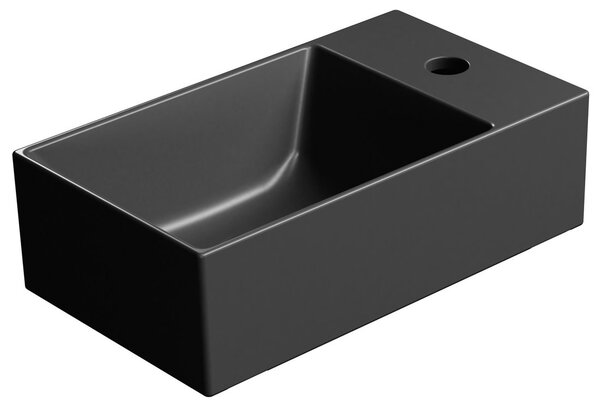 GSI KUBE X keramické umyvadlo 40x23cm, pravé/levé, černá mat