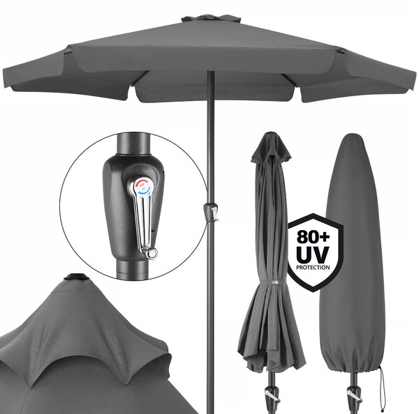 Deuba Zahradní slunečník Maui s UV 80 + Ø330 cm - antracit