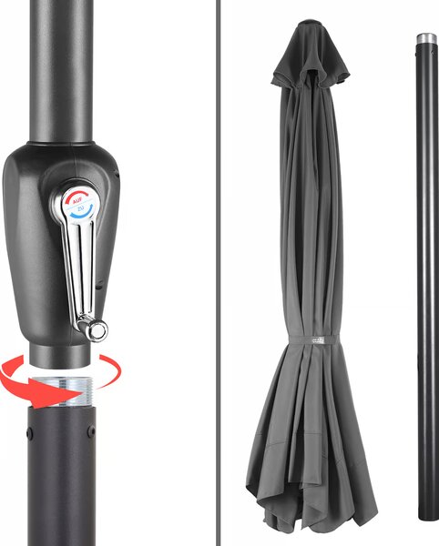 Deuba Zahradní slunečník Maui s UV 80 + Ø330 cm - antracit