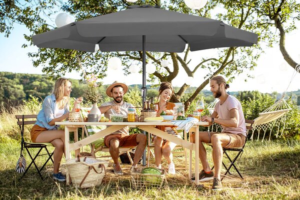 Deuba Zahradní slunečník Maui s UV 80 + Ø330 cm - antracit