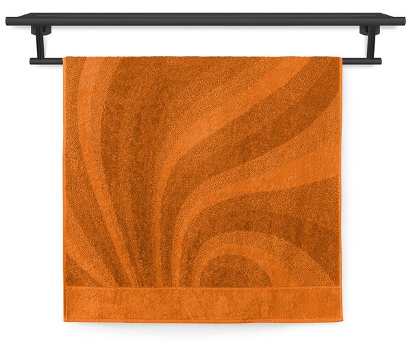 Plážová osuška Veba ZOE Vlny pomerančová Velikost: 70x140 cm