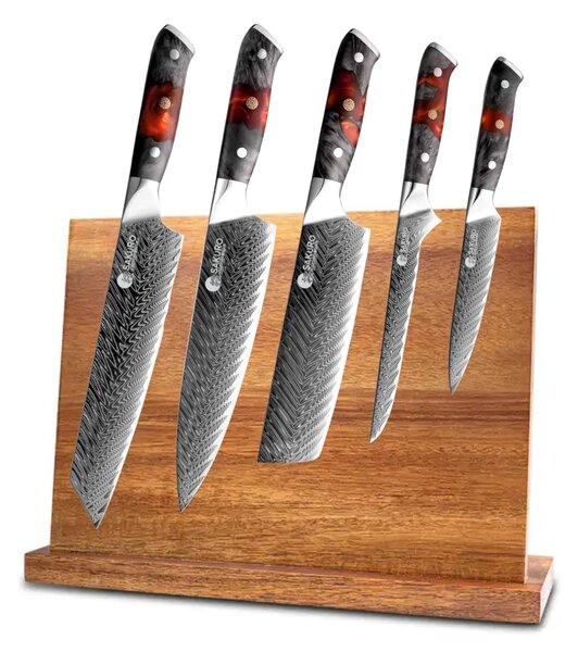 Kuchyňský set 5 nožů s magnetickým stojanem Sacai