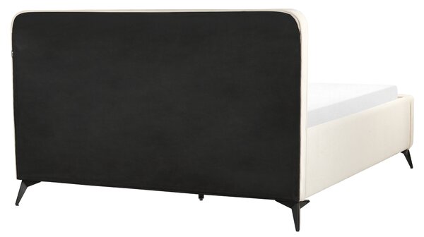 Postel Manšestr VALOGNES 160 x 200 cm Světle béžová