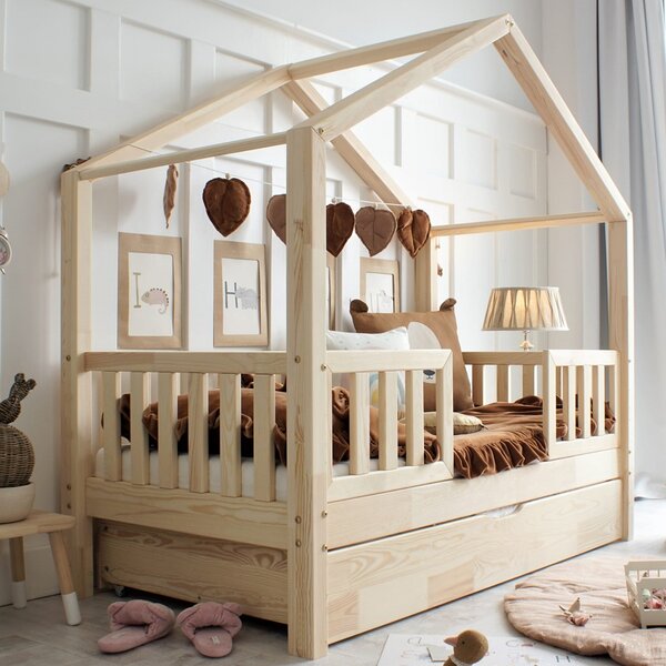Domečková postel HouseBed Duo Plus Velikost spací plochy: 190x90, Barva: modrá