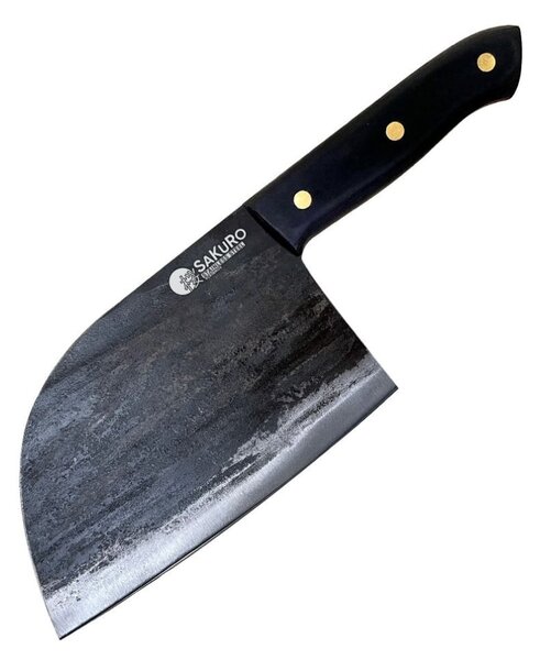 Sekáček z uhlíkové oceli SaKuRo ručně kovaný 17,8 cm