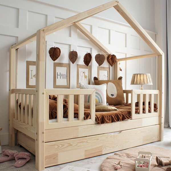 Domečková postel HouseBed Duo Plus Velikost spací plochy: 190x90, Barva: modrá