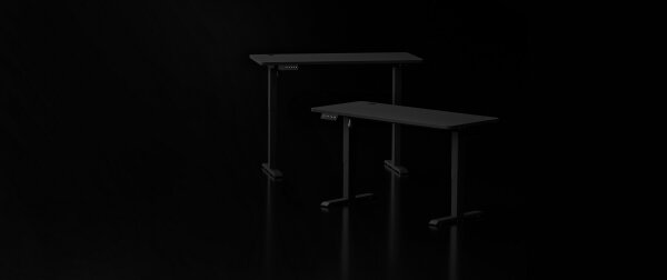 Výškově nastavitelný psací stůl LEVANO 120x60 cm černá