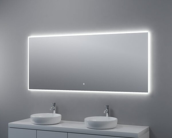 Zrcadlo s LED osvětlením, 1600 x 700 x 30 mm, nastavitelná teplota barvy světla