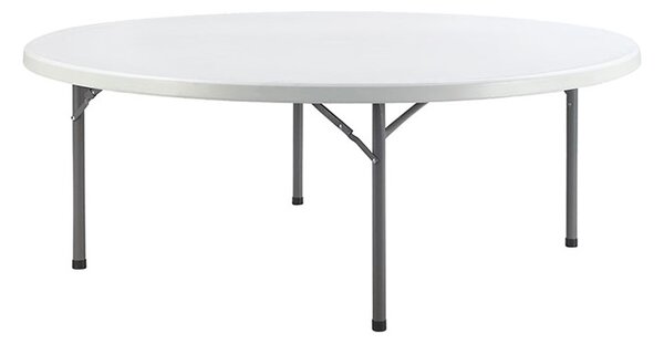 TENTino Kulatý skládací stůl průměr 180 cm, bílý, STL180K