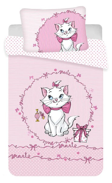 Dětské povlečení MARIE CAT pink licenční tisk Velikost: 100x135 cm + 40x60 cm