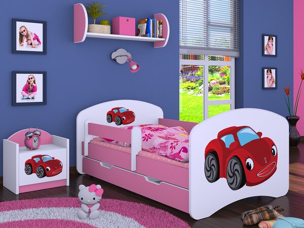 Happy Babies Dětská postel Happy - pohádkové auto Velikost spací plochy: 160x80, Barva: kalvados, Šuplík: NE