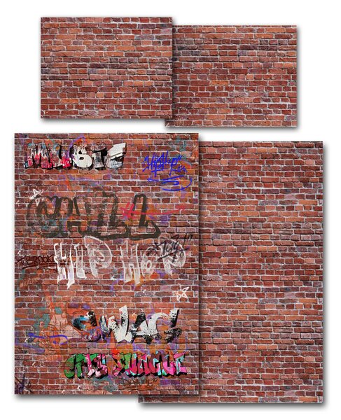Povlečení Veba GEON tisk Hip Hop Graffiti Velikost: 140x200 cm + 70x90 cm