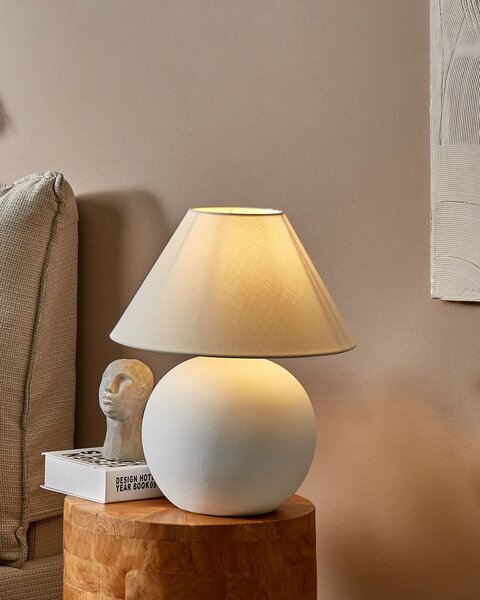 Stolní lampa LIMIA Keramika Krémově bílá