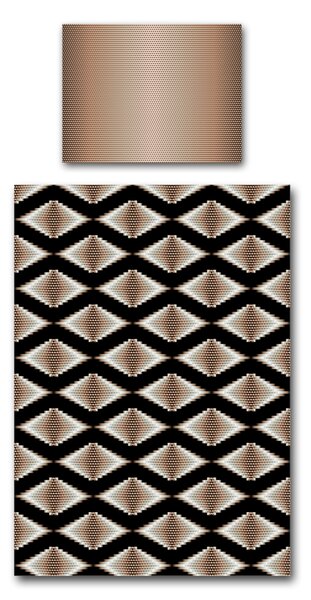 Povlečení Veba GEON tisk Čokoláda Velikost: 140x200 cm + 70x90 cm